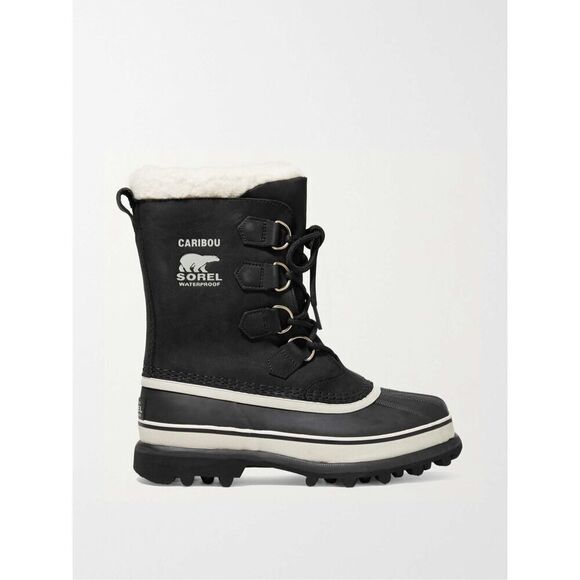 SOREL Men’s Caribou waterproof nubuck and rubber boots size 10 - Picture 1 of 11